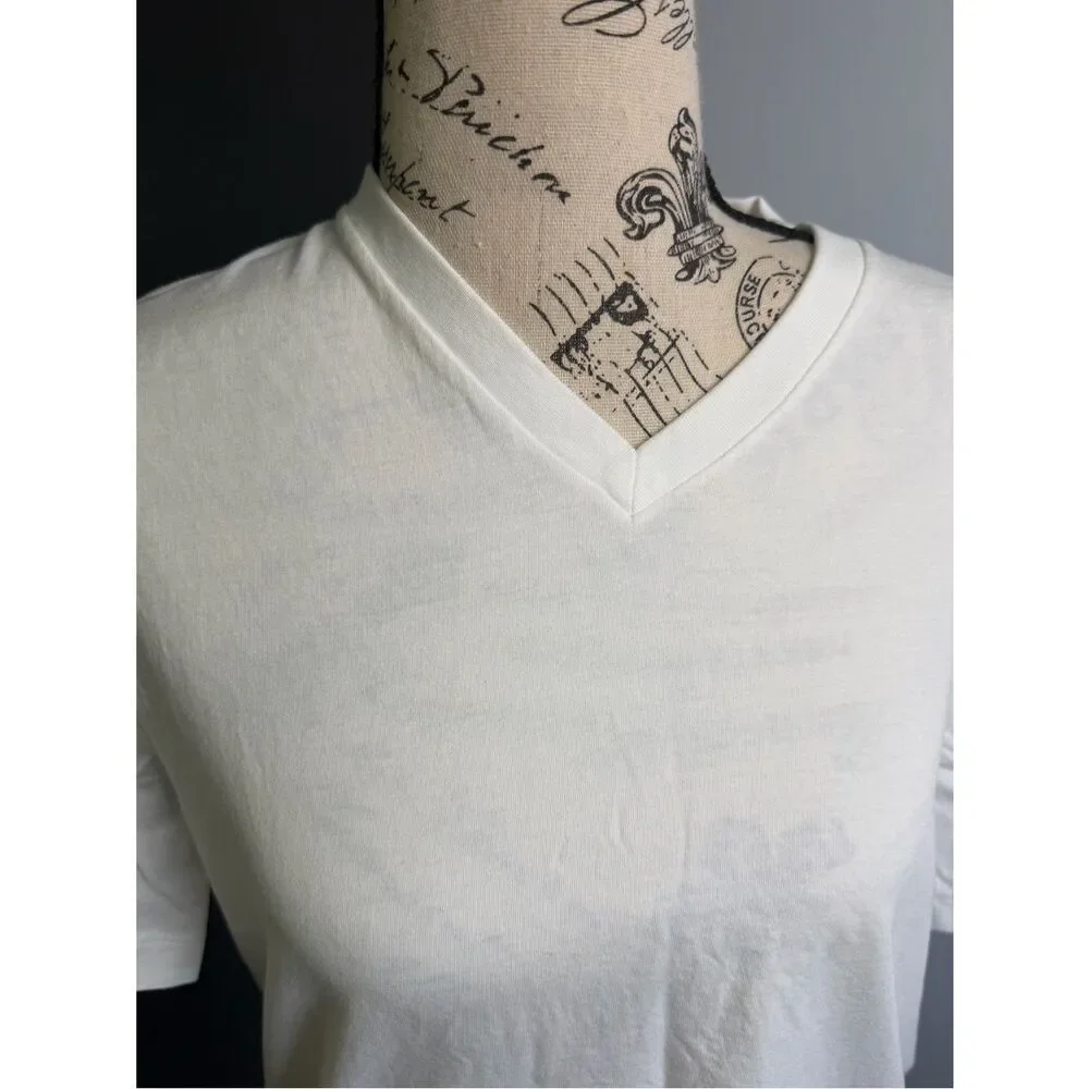 Men's J. CREW Broken-In V Neck Short Sleeve Tee Top Cotton Solid Size S